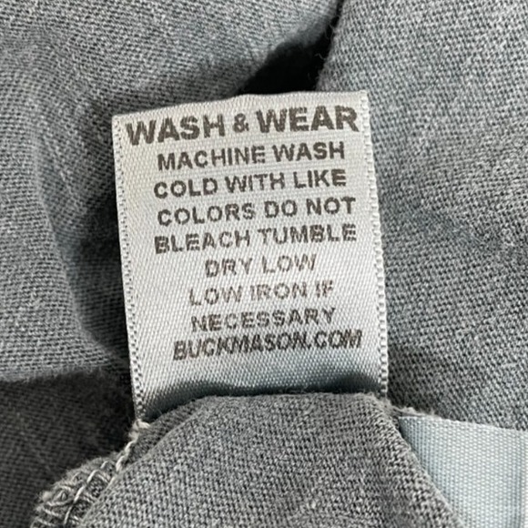 Buck Mason Slub Curved Hem Long Sleeve Tee Blue Gray XL - Picture 7 of 15